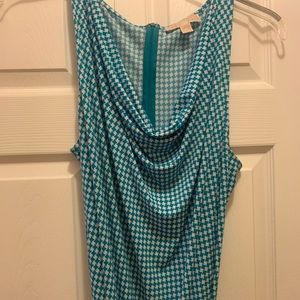 Michael Kors Pants romper turquoise and white.